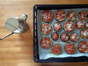 pizzette di melanzane condimento