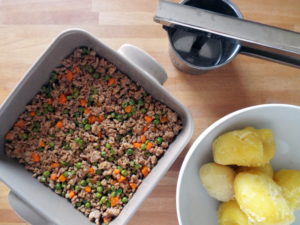 cottage pie assemblaggio